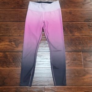 Athleta Medium Tall Pink Purple Ombre Leggings